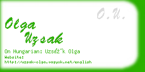 olga uzsak business card